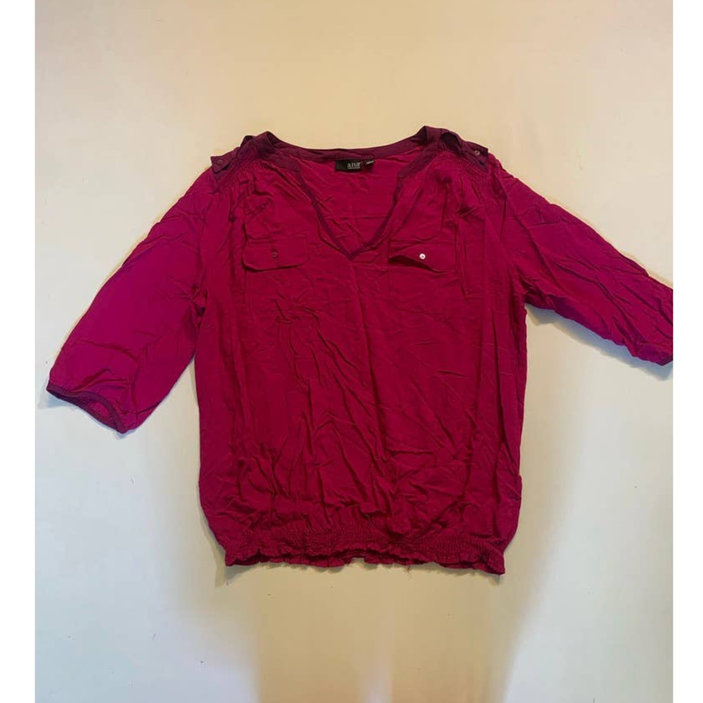 5/ $25 A.N.A maroon plum casual top L